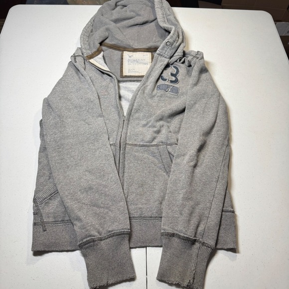 American Eagle Outfitters Other - Y2K Vintage American Eagle Outfitters Mens Small Gray Full Zip Hoodie Sweatshirt